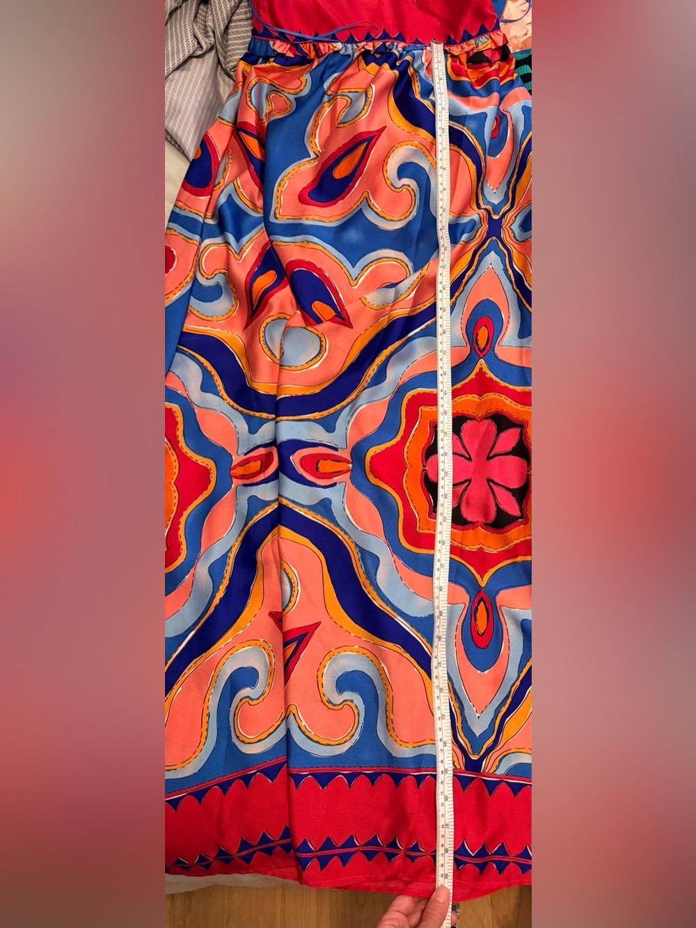Sugarlips NWT Vibrant Retro Abstract Halter Maxi Dress - Size S - Picture 15 of 16